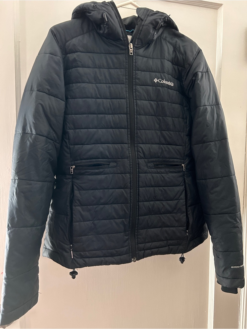Columbia Black Quilted Hooded Puffer Jacket